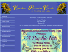 Tablet Screenshot of cowichanspiritualistchurch.com